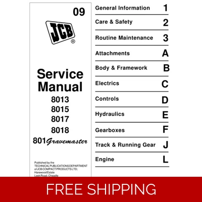 JCB 8013 8015 8017 8018 MINI EXCAVATOR SERVICE REPAIR MANUAL JCB 8013 8015 8017 8018 MINI EXCAVATOR SERVICE REPAIR MANUAL
